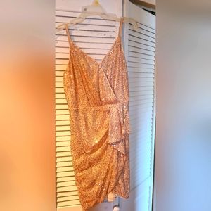 Gold Mini Cocktail Dress
